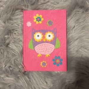 🌟2 for $10 Fabric Felt Bound Lined Owl Notebook